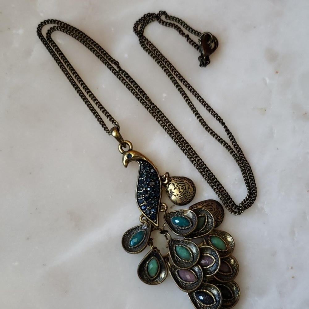 Peacock necklace